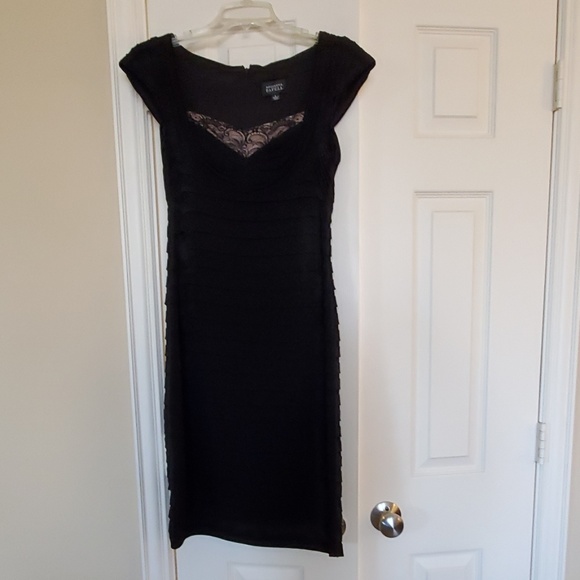 *SALE* Black Adrianna Papell Classy Cocktail Dress - Picture 1 of 4